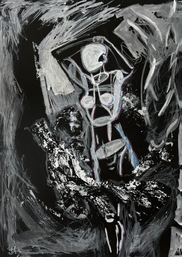 Dessin intitulée "erg; / Black editio…" par Leni Smoragdova, Œuvre d'art originale, Pastel