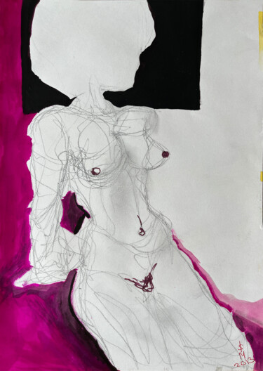 Dessin intitulée "3?kf / Erotic 2: co…" par Leni Smoragdova, Œuvre d'art originale, Encre