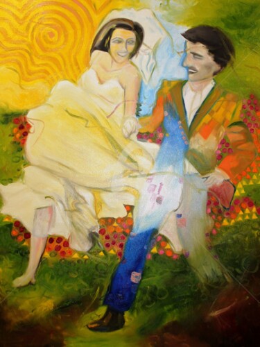 Картина под названием "Beautiful Joyful We…" - Lenka Graner, Подлинное произведение искусства, Масло Установлен на Деревянна…