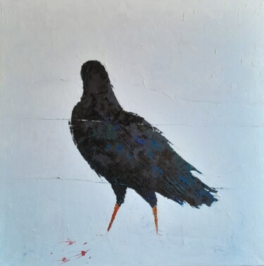 ""Birds as people"" başlıklı Tablo Leo Adam (Leonid Shatsylo) tarafından, Orijinal sanat, Petrol