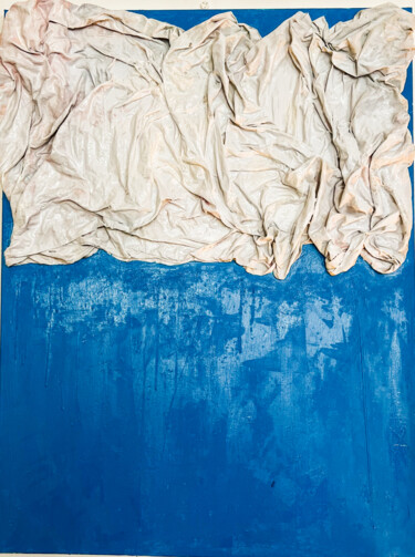 Painting titled "Blue infinity" by Léo Charles Édouard Pansard, Original Artwork, Oil