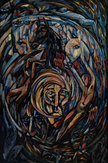 Malarstwo zatytułowany „Зеркало времени/The…” autorstwa Leo Myastsov, Oryginalna praca, Olej