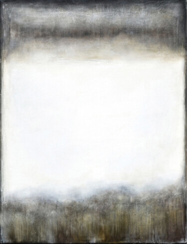 Картина под названием "White Grey Abstract…" - Leon Grossmann, Подлинное произведение искусства, Акрил