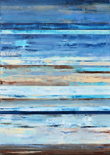 Peinture intitulée "Blue Abstract Paint…" par Leon Grossmann, Œuvre d'art originale, Acrylique