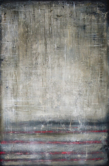 Pittura intitolato "Stairs in the rain.…" da Leon Grossmann, Opera d'arte originale, Acrilico