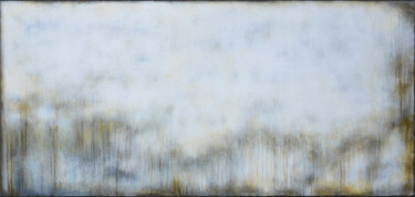Malerei mit dem Titel "White Grey Abstract…" von Leon Grossmann, Original-Kunstwerk, Acryl