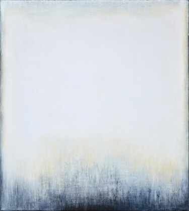 Pittura intitolato "White Grey Abstract…" da Leon Grossmann, Opera d'arte originale, Acrilico