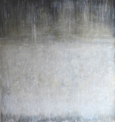 Painting titled "Grey Abstract Paint…" by Leon Grossmann, Original Artwork, Acrylic