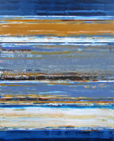 Pintura intitulada "Sea Abstract Painti…" por Leon Grossmann, Obras de arte originais, Acrílico