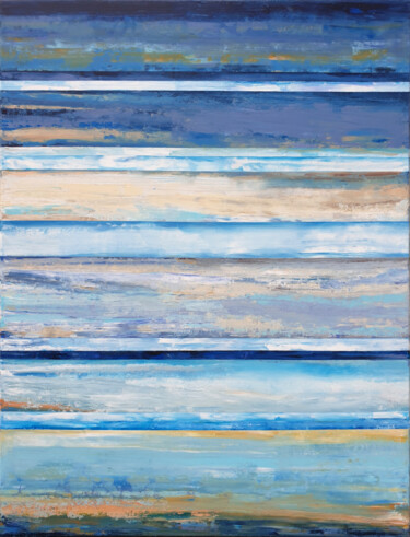 Schilderij getiteld "Sea Abstract Painti…" door Leon Grossmann, Origineel Kunstwerk, Acryl