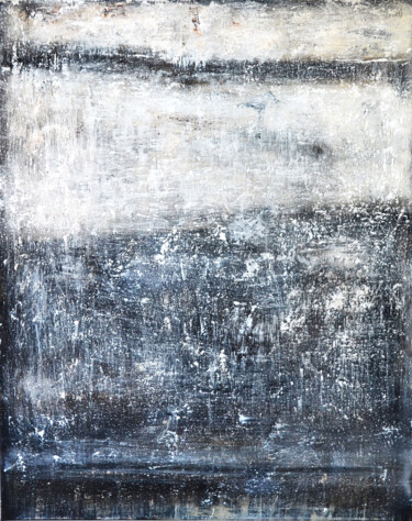 绘画 标题为“Grey White Abstract…” 由Leon Grossmann, 原创艺术品, 丙烯