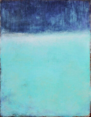 绘画 标题为“Blue Mint Abstract…” 由Leon Grossmann, 原创艺术品, 丙烯