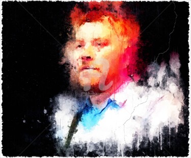 Digital Arts titled "Guy Garvey 001" by Leonardo Lillian, Original Artwork, Digital Painting