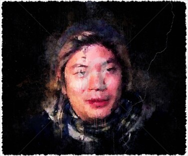 Digital Arts titled "James Iha 001" by Leonardo Lillian, Original Artwork, Digital Painting