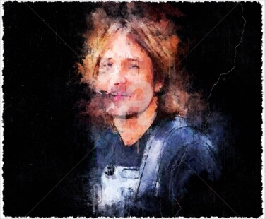 Artes digitais intitulada "Keith Urban 001" por Leonardo Lillian, Obras de arte originais, Pintura digital