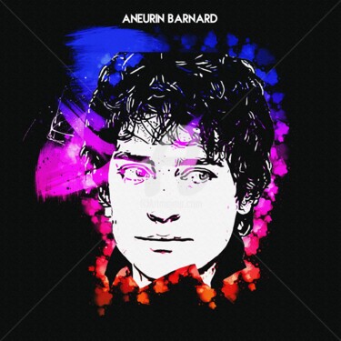 Digital Arts titled "Aneurin Barnard 001" by Leonardo Lillian, Original Artwork, Digital Painting