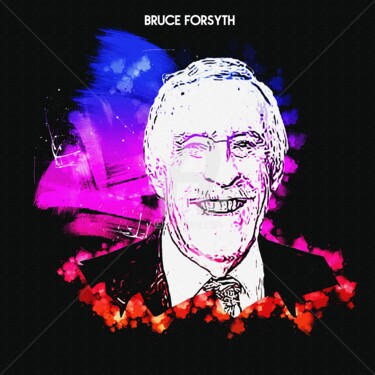 Digital Arts titled "Bruce Forsyth 001" by Leonardo Lillian, Original Artwork, Digital Painting