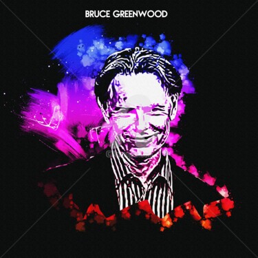 Digital Arts titled "Bruce Greenwood 001" by Leonardo Lillian, Original Artwork, Digital Painting