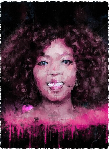 Digitale Kunst getiteld "Alfre Woodard 01" door Leonardo Lillian, Origineel Kunstwerk, Digitaal Schilderwerk