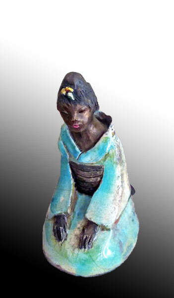 Sculpture titled "KUKI" by Léone Digraci, Original Artwork, Ceramics