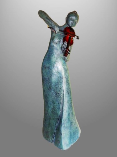 Скульптура под названием "VIOLONISTE" - Léone Digraci, Подлинное произведение искусства