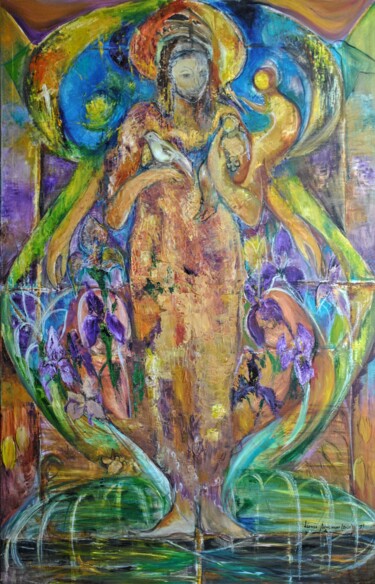 Painting titled "Marie" by Léonie Sommer, Original Artwork, Oil