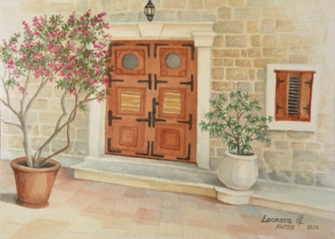 "Door to the Hotel i…" başlıklı Tablo Leonora De Lange tarafından, Orijinal sanat, Suluboya