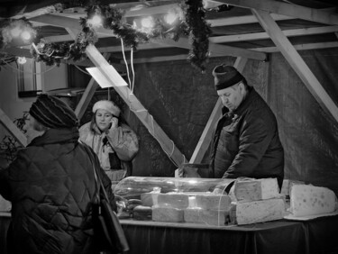 Fotografie getiteld "Der Käsestand" door Leopold Brix, Origineel Kunstwerk, Digitale fotografie