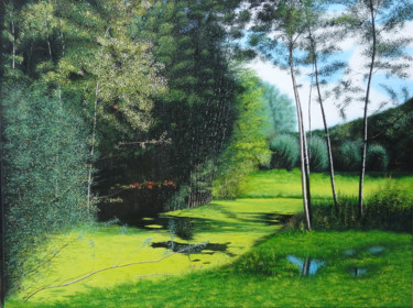「Naturschutzgebiet」というタイトルの絵画 Leo Windelnによって, オリジナルのアートワーク, オイル