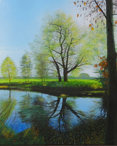 Painting titled "Herbst" by Leo Windeln, Original Artwork, Oil