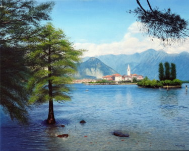 Pittura intitolato "Spätsommer am Lago…" da Leo Windeln, Opera d'arte originale, Olio