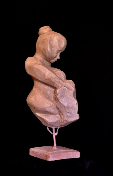 Sculpture intitulée "MATERNITE" par Maryvonne Lepinoy (MARLEN), Œuvre d'art originale, Pierre