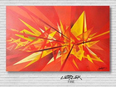 Peinture intitulée "FIRE" par Mk Lepolsk, Œuvre d'art originale, Bombe aérosol