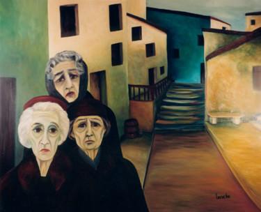 Peinture intitulée "Les veuves" par Leriche, Œuvre d'art originale, Autre