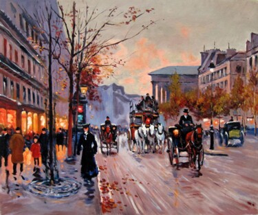 Pintura intitulada "Paris 923D" por Lermay Chang, Obras de arte originais, Óleo