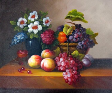 Pintura titulada "Fruit 044" por Lermay Chang, Obra de arte original, Oleo Montado en Bastidor de camilla de madera