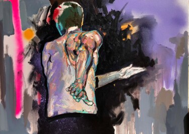 Картина под названием "Moving forward" - Les Panchyshyn, Подлинное произведение искусства, Масло Установлен на Деревянная ра…