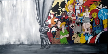 Pintura intitulada "Nostalgie 80's" por Les Pinceaux De Marie, Obras de arte originais, Acrílico