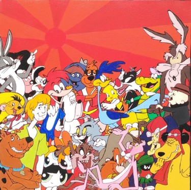 제목이 "Melting Looney Tunes"인 미술작품 Les Pinceaux De Marie로, 원작, 아크릴