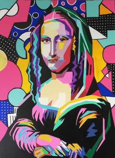 Peinture intitulée "Mona" par Les Pinceaux De Marie, Œuvre d'art originale, Acrylique