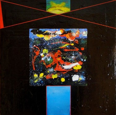 Painting titled "Vision du monde 1" by Joel Jambou, Original Artwork, Oil