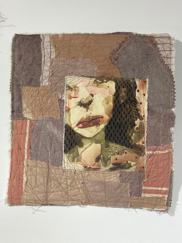 Arte textil titulada "Ivresse I" por Les Cousardes, Obra de arte original, Bordado Montado en Otro panel rígido