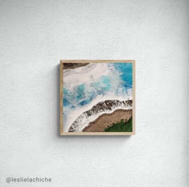 Painting titled "Shore" by Leslie Lachiche, Original Artwork, Acrylic