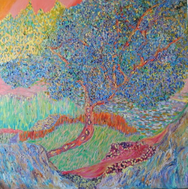 Pintura intitulada "printemps" por Bernard Goasguen, Obras de arte originais, Óleo