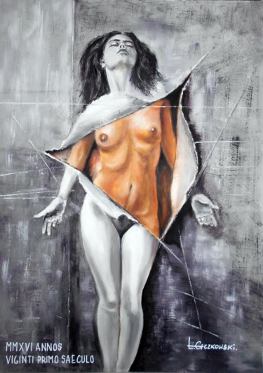 Painting titled "Release" by Leszek Gaczkowski, Original Artwork, Oil