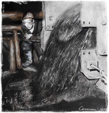 Картина под названием "History of the "Jow…" - Leszek Gaczkowski, Подлинное произведение искусства, Пастель