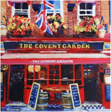 Schilderij getiteld "The Covent Garden P…" door Leszek Gaczkowski, Origineel Kunstwerk, Olie