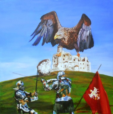 Malerei mit dem Titel "Guardian of heritag…" von Leszek Gaczkowski, Original-Kunstwerk, Öl