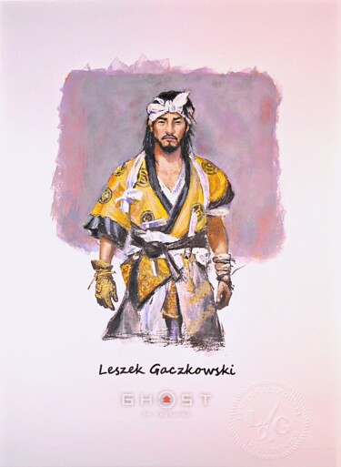 Malerei mit dem Titel "GHOST OF TSUSHIMA 0…" von Leszek Gaczkowski, Original-Kunstwerk, Gouache