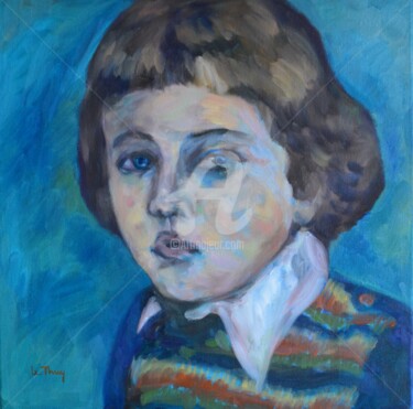 Malarstwo zatytułowany „Portrait d'enfant” autorstwa Le Thuy Delmont, Oryginalna praca, Olej